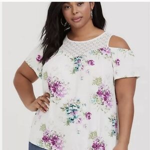 Torrid super soft cold shoulder top size 3